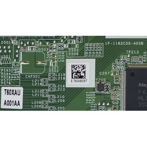 T-CON PARA TV SHARP ROKU / NUMERO DE PARTE 1P-1182C00-40SB / E-T60A9005T / DISPLAY JE601R3HB3FL / MODELO 4T-C60CL2UR	